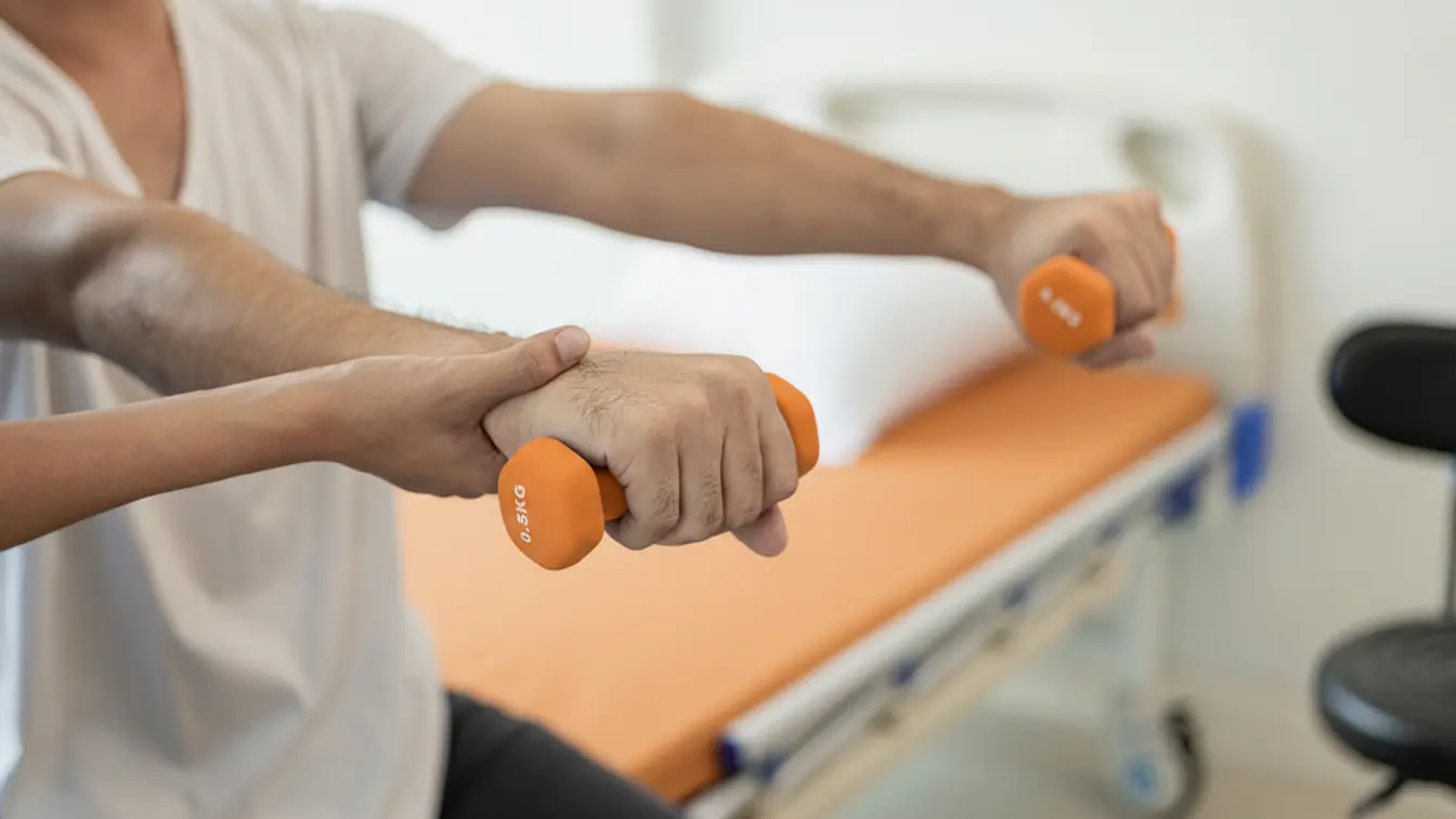 canopy cancer care physical rehabilitation with dumbbells